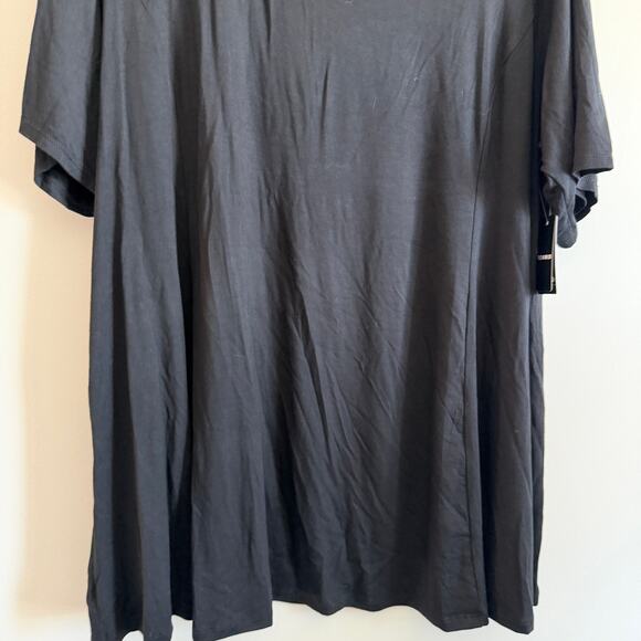 Torrid Women's Black Supersoft Square Neck Short Sleeve Top - Size 4X - NWT - Picture 4 of 8